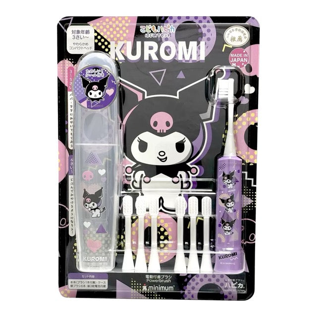 【こどもハピカ】 はじめてセットキャラクター すみっコぐらし パンどろぼう クロミ サンリオ 子ども用歯ブラシ 口腔ケア デンタルケア 電動歯ブラシ 本体 + 替ブラシ6本 メール便 【コストコ】睡眠美容研究所