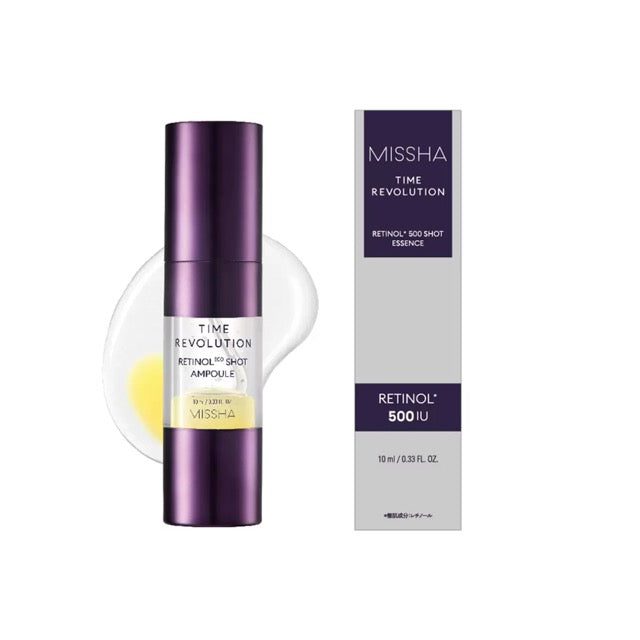 MISSHA タイム レボリューション レチ 500 ショット 美容液 10mLx2個/朝夜対応・生レチ配合・敏感肌OK