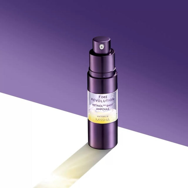 MISSHA タイム レボリューション レチ 500 ショット 美容液 10mLx2個/朝夜対応・生レチ配合・敏感肌OK