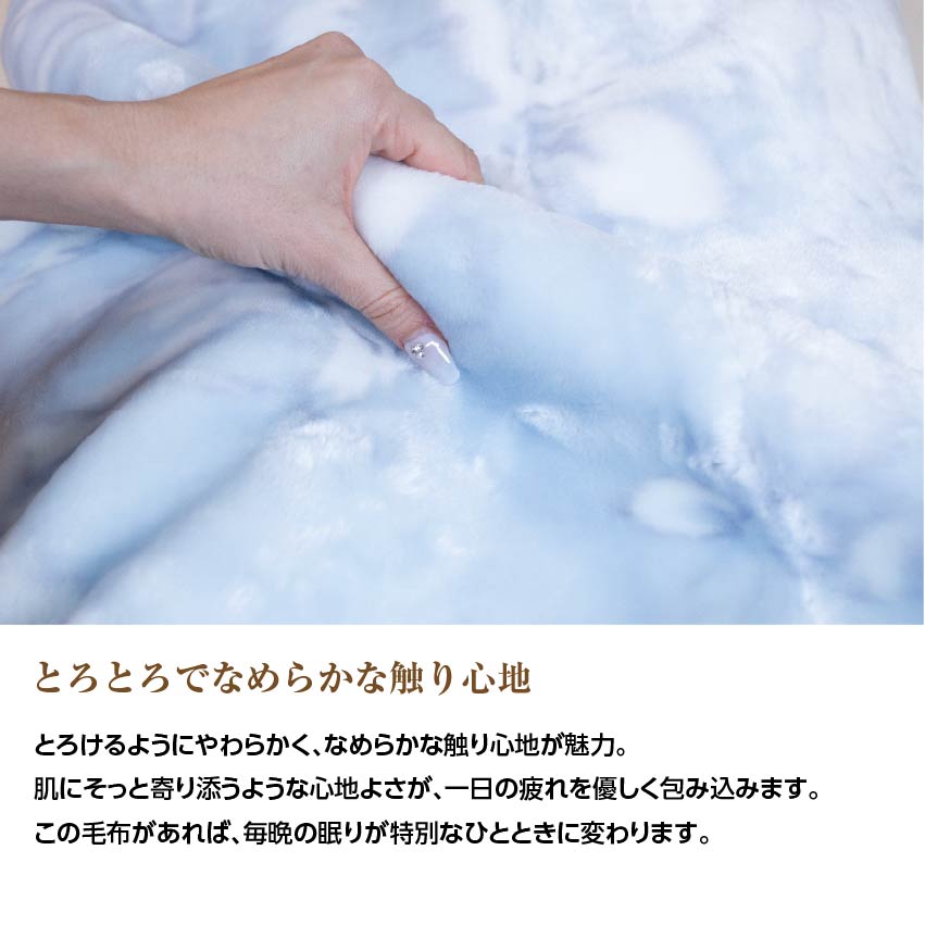 【昭和西川】ジーナ シングル|ふっくらエリ付き 肌ざわりなめらかな2枚合わせ毛布