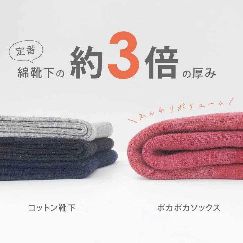 【健康爽快】 あったか 靴下 裏起毛 ルームソックス 防寒 厚手 保温 温活 吸湿発熱繊維 eks おしゃれ 国産 安心 日本製 オフィスでも活躍 冷え取り フィット ムレない 断熱 保温 リラックス ポカポカ 冷気ブロック 着脱しやすい くつした 鷲尾 ワシオ もちはだ