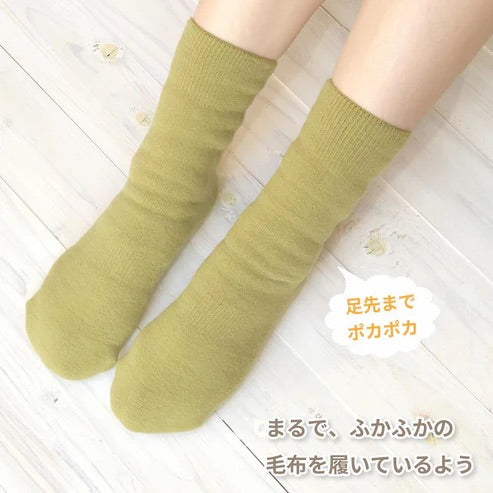 もちはだ 裏起毛 フリーサイズ 極厚保地 ルームソックス /男女兼用フリーフィット