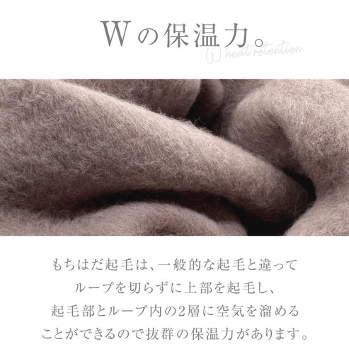 もちはだ 裏起毛 フリーサイズ 極厚保地 ルームソックス /男女兼用フリーフィット