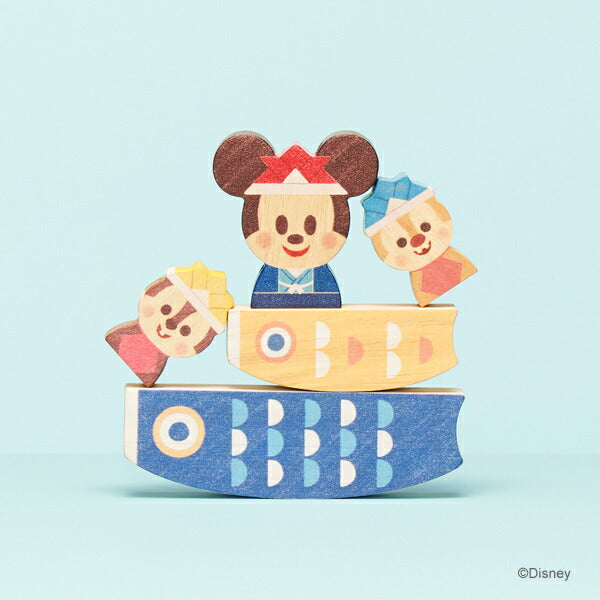 【最新作 数量限定 即納 Disney|KIDEA】ディズニー キディア こいのぼり 木製 おもちゃ 積み木 ブロックかわいい プレゼント ギフト ミッキー ミニ