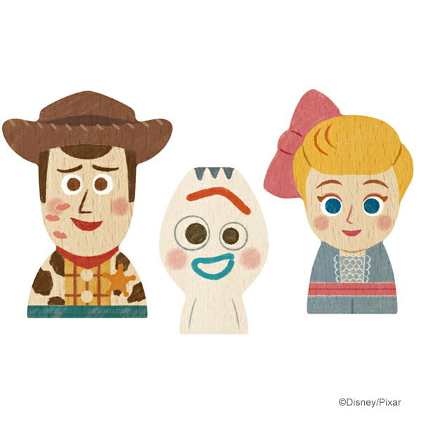 【Disney|KIDEA】ディズニー キディア TOYSTORY 4 トイストーリー (ウッディ・ボー・フォーキー)木製 知育玩具 おもちゃ 積み木 つみき ブロック 木のおもちゃ 誕生日 お祝い プレゼント ギフト キデア
