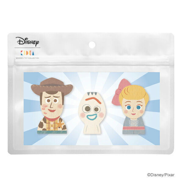 【Disney|KIDEA】ディズニー キディア TOYSTORY 4 トイストーリー (ウッディ・ボー・フォーキー)木製 知育玩具 おもちゃ 積み木 つみき ブロック 木のおもちゃ 誕生日 お祝い プレゼント ギフト キデア