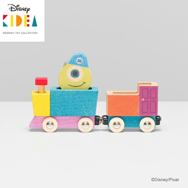 【Disney|KIDEA】ディズニー キディア キデア TRAIN マイク 木製 汽車 列車 モンスターズ インク でんしゃ おもちゃ 積み木 ブロックかわいい インテリア 入園祝い プレゼント ギフト