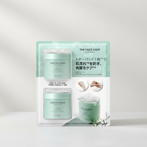 ザフェイスショップ トナーパッド 70枚x2個 ／大容量でたっぷり使える、毎日の透明肌サポート 【THE FACE SHOP】