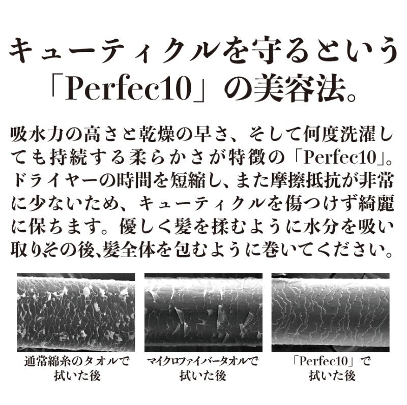 Perfec10（パーフェクテン）for Hair 巻いているだけでグングン吸水