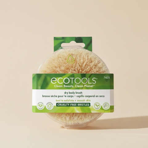 【EcoTools】（エコツールズ） ドライボディブラシ Ecotools Dry Body Brush ボディケア ボディーケア マッサージ ドライブラシ バス バスグッズ ホームケア 入浴前 リンパ 血行促進 角質除去 スパ体験 手のひらサイズ