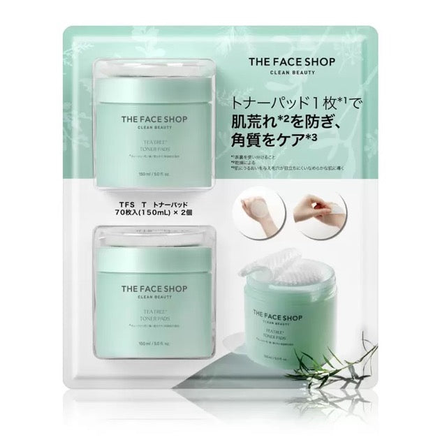 ザフェイスショップ トナーパッド 70枚x2個 ／大容量でたっぷり使える、毎日の透明肌サポート 【THE FACE SHOP】