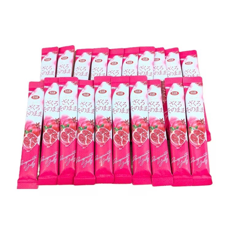 ざくろそのまま 20g×20袋 ザクロゼリー ざくろ100％ 濃縮ゼリー 個包装 砂糖不使用 甘味料不使用 酸味料不使用 フィッシュコラーゲン1000mg配合 ザクロ ポメグラネート 美容 おやつ コストコ