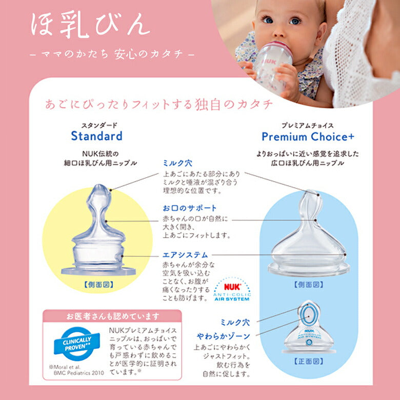 NUK ヌーク プレミアムチョイス ほ乳びん 哺乳瓶 ポリプロピレン製 300ml ブルースター