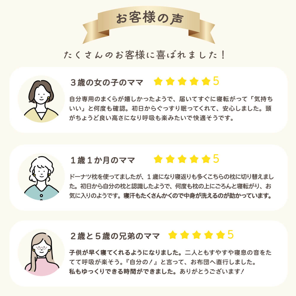 【EsmeraldA】呼吸する子ども枕 （1歳から6歳用）｜14日間返金保証